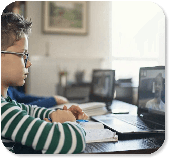 Student in individual study session