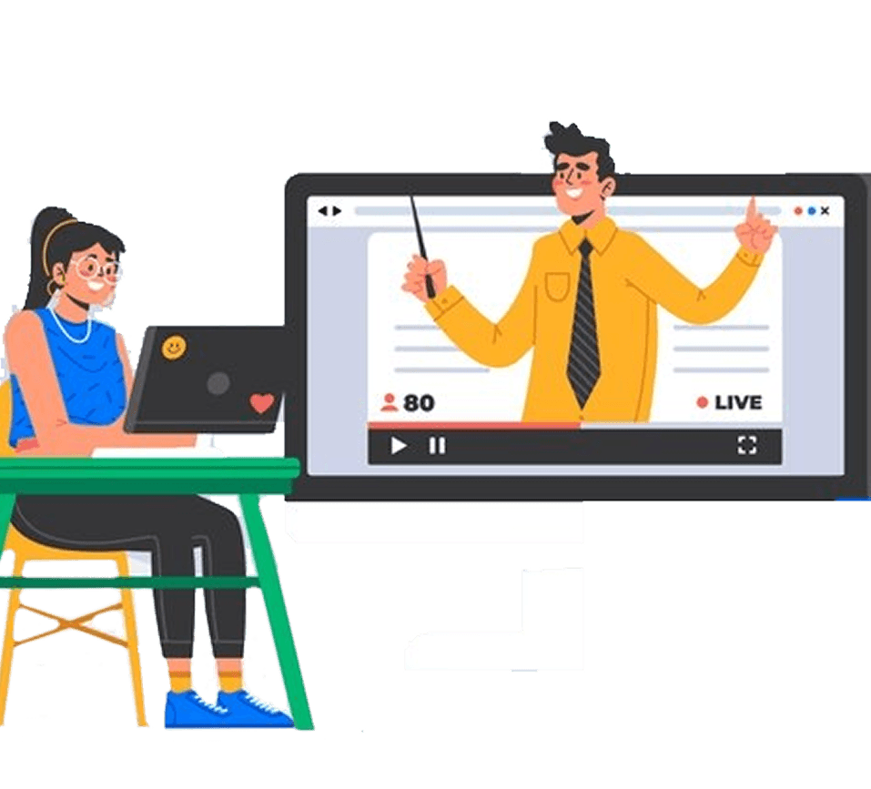 Online tutoring illustration