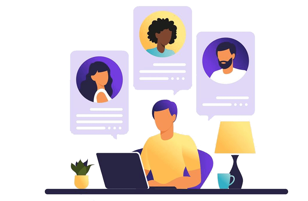 Online small group sessions illustration