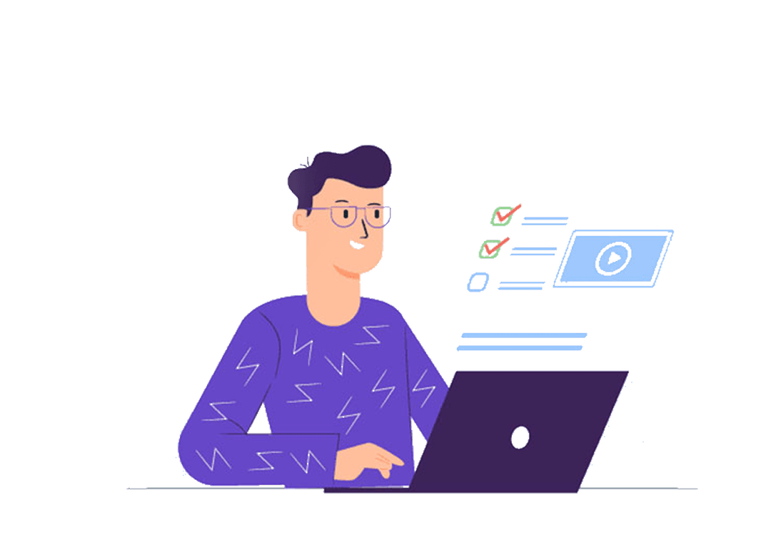 Person learning online