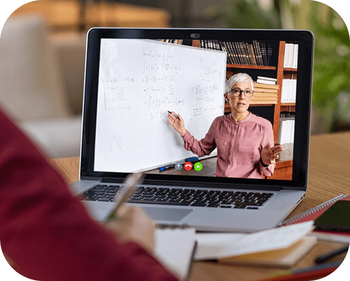 Online tutoring session